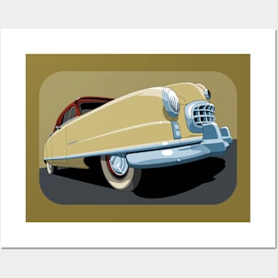 1950 Nash Ambassador in Tan and Red Posters and Art